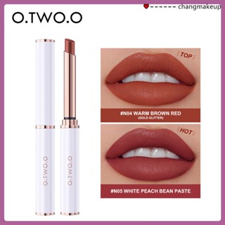 O.two.o White Rose Small Fine Pistil Matte Velvet Lipstick ลิปสติกเนื้อแมทบางเบาและเกลี่ยง่าย Sc016 cod