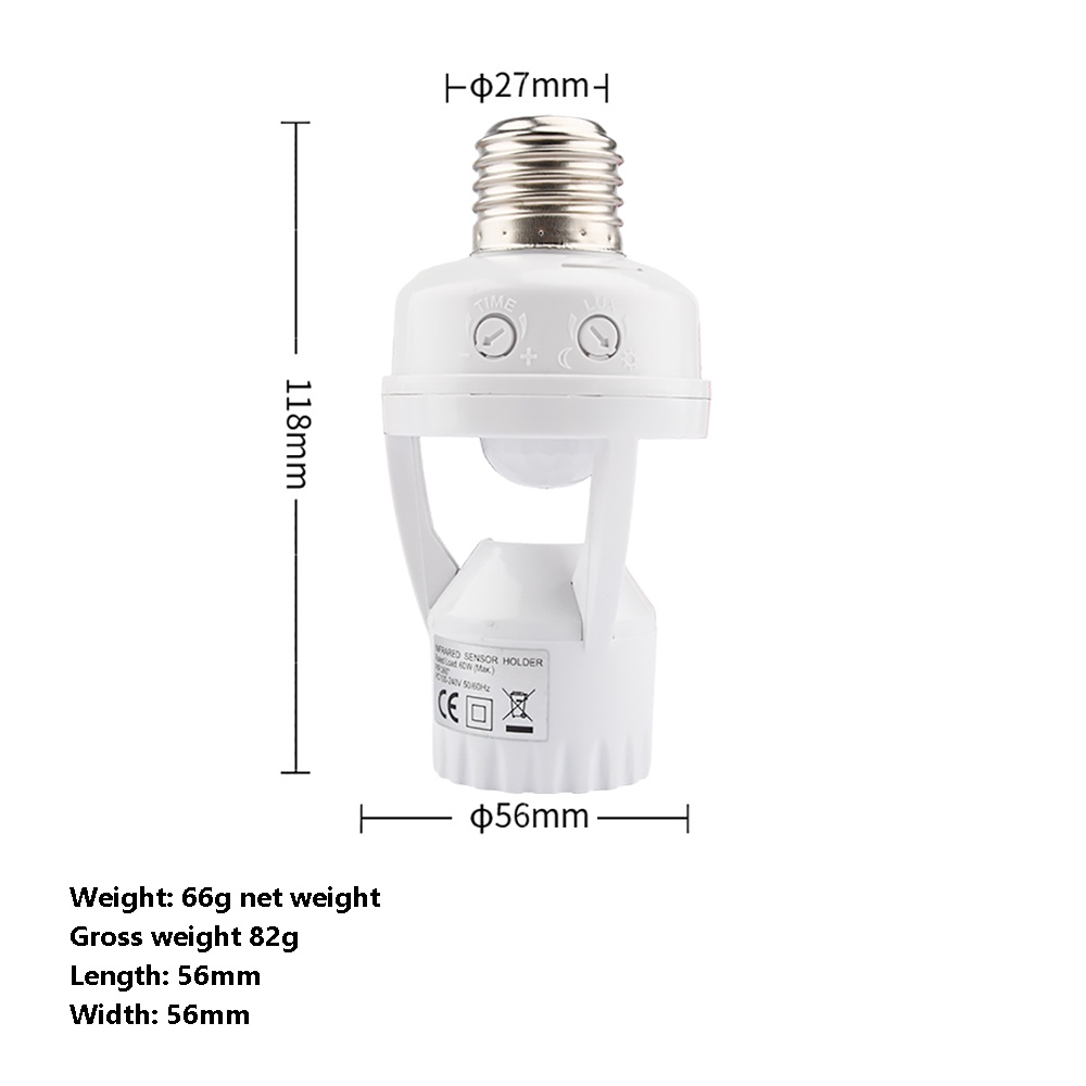 Pcbfun Ac 100-240 V Pir สวิตช์เซนเซอร์อินฟราเรด 360° E27 ฐานไฟเหนี่ยวนํา ราคา ถูกที่สุด ดีลบีเคเค แกลเลอรีภาพที่ 8