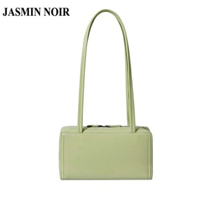 Jasmin NOIR กระเป๋าสะพายไหล่ กระเป๋าถือ หนัง PU เรียบง่าย สําหรับสตรี