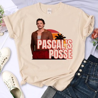 เสื้อยืด พิมพ์ลายอนิเมะ Pedro Pascal Y2K 2000s สําหรับผู้หญิง