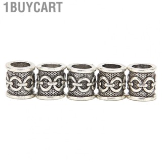 1buycart 5pcs Beard Bead Hair Beads Alloy Jewelry Decoration Dreadlocks Tube