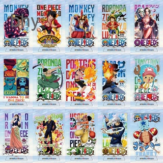 Bhy โมเดลฟิกเกอร์อะคริลิค รูปการ์ตูนอนิเมะ One Piece Luffy Roronoa Zoro Tony Chopper สําหรับตกแต่งโต๊ะ