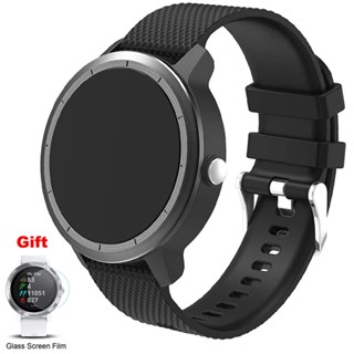 Garmin Vivoactive 3 4 music element Strap ซิลิโคน ลายคลาสสิก สายนาฬิกาข้อมือสมาร์ทวอทช์ อุปกรณ์เสริม