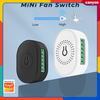 Tuya Wifi Smart DIY ตัวควบคุมพัดลมเพดาน Mini Fan Speed Switch Smart App Control Remote Control ใช้งานร่วมกับ Alexa และ Google Home canyon