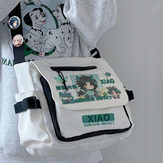 Game Genshin Impact shoulder bag Xiao Kaedehara Kazuha Scaramouche / Wanderer trendy junior high school students large capacity crossbody bag female male ins Harajuku wind กระเป๋าสะพายไหล่