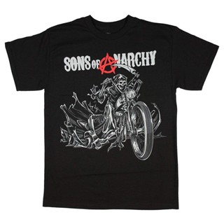 การออกแบบเดิมเสื้อยืดลายกราฟฟิกSons Of Anarchy Reaper On สําหรับรถจักรยานยนต์