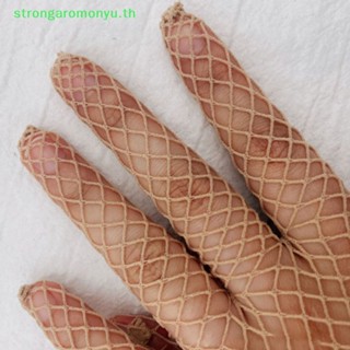 Strongaromonyu ถุงมือตาข่าย แบบยาว สีดํา สีขาว สีแดง คอสเพลย์แฟนซี สําหรับผู้หญิง TH