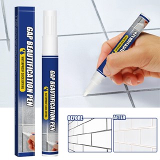 New White Grout Paint Pen Tile Gap Line Waterproof Kitchen Parlor Floor Restore