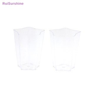 Ruisurshine ใหม่ ถ้วยพลาสติกใส สําหรับใส่เครื่องดื่ม มูส เค้ก 20 ชิ้น