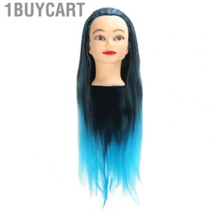 1buycart Hair Styling Head  Chemical Fiber Vivid Design Braiding Practice Colorful Hairs Training Tool Hair Mannequin Head  for Salon