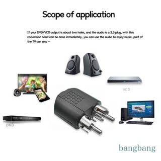 Bang Brand ใหม่ อะแดปเตอร์แปลงแจ็ค ตัวเมีย 3 5 มม. เป็นแจ็คสเตอริโอ RCA ตัวผู้ 2 ชิ้น สําหรับลําโพง