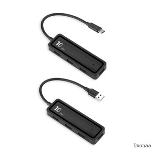 Iwo 6 in 1 ฮับ USB Type-C ทนทาน สําหรับอุปกรณ์จัดเก็บข้อมูล USB 3 2