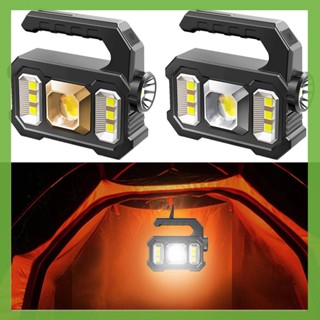 ไฟฉาย LED+COB 300LM กันน้ํา พลังงานแสงอาทิตย์ สําหรับตั้งแคมป์