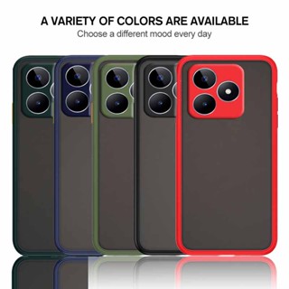 Realme C53 Matte Frosted Case For Realme C53 C55 C53 C30 C30S RealmeC53 Luxury Transparent Silicone Hard PC Phone Case Camera Lens Protection Back Cover Casing