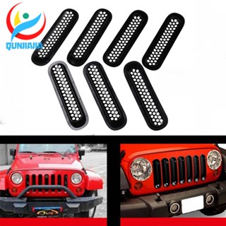 กระจังหน้ารถยนต์ ABS สีดํา สําหรับ Jeep Wrangler TJ 07-14