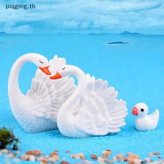 Piqging Beautiful Swan โมเดลหงส์จิ๋ว DIY สําหรับตกแต่งบ้านตุ๊กตา