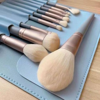 SENSES// 10 Blue Bridge Makeup Brushes Set Super Soft Fur Powder Brush Blush Brush Eye Shadow Brush rTcC