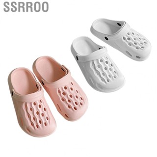 Ssrroo Hollow Out Garden Shoes  High Elasticity Slip On Sandals Breathable Closed Toe for Beach