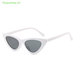 Peacellow แว่นตากันแดด UV385 ทรงสามเหลี่ยม สีแดง สไตล์วินเทจ เซ็กซี่ สําหรับผู้หญิง