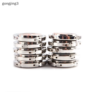 Gongjing3 ตะขอแขวนกระเป๋าถือ ทรงกลม ลายดอกไม้ สไตล์วินเทจ พับได้ 1 ชิ้น