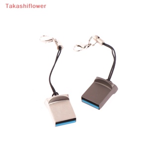 (Takashiflower) แฟลชไดรฟ์ USB 2.0 128G 64GB 32GB 16GB 8GB ขนาดเล็ก พร้อมเชือก