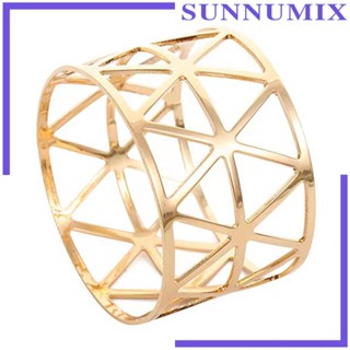 [Sunnimix] หัวเข็มขัดรัดผ้าเช็ดปาก สําหรับครอบครัว ปาร์ตี้ 6 ชิ้น