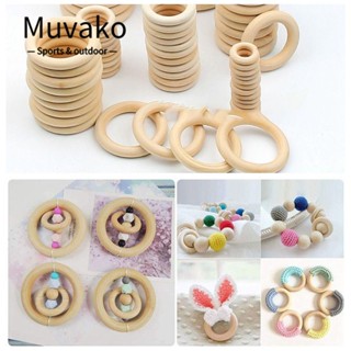 MUVAKO แหวนไม้ สําหรับแขวนเครื่องประดับ DIY|ห่วงไม้ หลายขนาด สําหรับทํางานฝีมือ