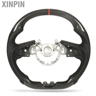 Xinpin Racing Steering Wheel  Precise Stitching Epoxy Coating Steering Wheel Carbon Fiber Glossy Surface Finish Black Stitches High Heat Tolerance  for Vehicle