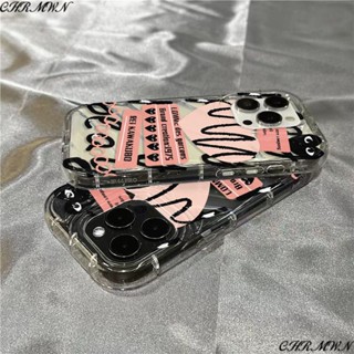 เคสโทรศัพท์มือถือแบบใส กันกระแทก ลายกราฟฟิตี้หัวใจ สําหรับ Iphone pro 13promax 1411 12 14promax V63J