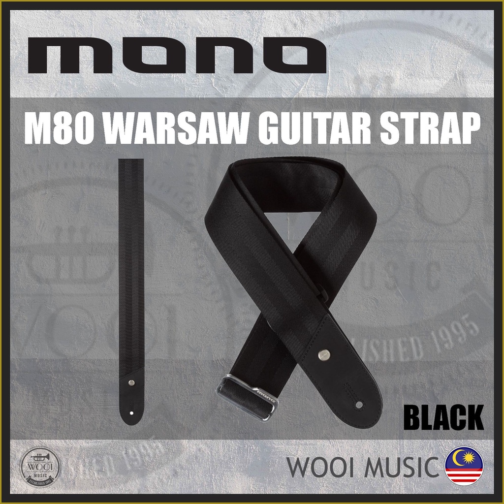 Mono M80 Warsaw Guitar Strap - สีดํา