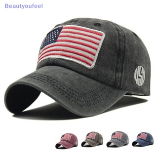 [Beautyoufeel] หมวกเบสบอล ลายธงอเมริกัน USA ถอดออกได้