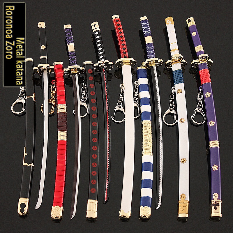 พวงกุญแจคอสเพลย์ อะนิเมะ One Piece Roronoa Zoro Shusui Katana ขนาด 26 ซม. ของขวัญ ของเล่นสําหรับเด็ก