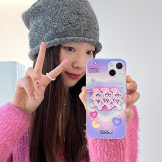 เคสป้องกันโทรศัพท์มือถือ แบบนิ่ม ลายการ์ตูนกระต่าย กันกระแทก สําหรับ iPhone 14promax 13pro 12 11 x xr xsmax 7plus 8 se