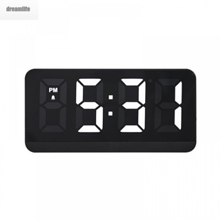 【DREAMLIFE】Digital Alarm Clock Bedside Clock LED Mirror Display Electronic Table Clocks