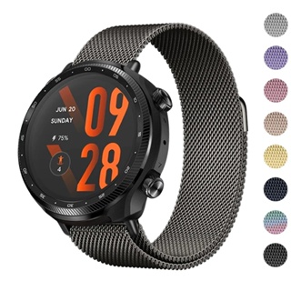 สายนาฬิกาข้อมือ สเตนเลส แม่เหล็ก 22 มม. อุปกรณ์เสริม สําหรับ Ticwatch Pro 3 Ultra Ticwatch Pro3 Band