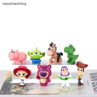 โมเดลตุ๊กตาฟิกเกอร์ การ์ตูนดิสนีย์ Toy Story สําหรับตกแต่งรถยนต์ จํานวน 8 ชิ้น ต่อชุด