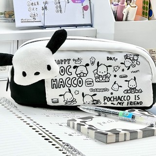 กระเป๋าดินสอ ขนาดใหญ่ จุของได้เยอะ พิมพ์ลายการ์ตูน Pochacco Sanrio Kawaii เหมาะกับสํานักงาน สําหรับเด็กนักเรียน [RAIN]