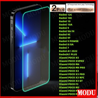 กระจกนิรภัยกันรอยหน้าจอ เรืองแสง สําหรับ Xiaomi Redmi 12C 10C 10 9 9A 9i 9C 9T 8 7 A1 PLUS A2 POCO X5 X3 GT M4 M3 F3 PRO 2 ชิ้น