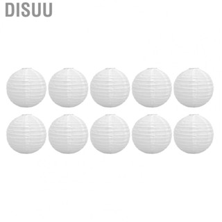 Disuu Round Paper Lanterns Pure White For Wedding Party