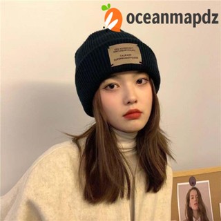 OCEANMAPDZ หมวกถัก หมวกฮิปฮอป พิมพ์ลายตัวอักษร น่ารัก เข้ากับทุกการแต่งกาย ฤดูใบไม้ร่วง ฤดูหนาว สไตล์เกาหลี สําหรับผู้ชาย