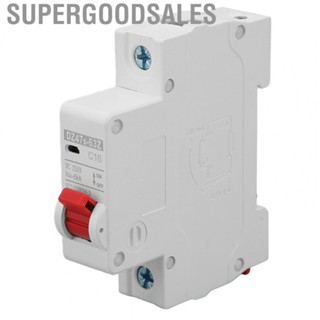 Supergoodsales 1P Circuit Breaker  Simple Wiring Overload Protection Switch DC 250V 16A 35mm DIN Rail Mounting for Solar PV System