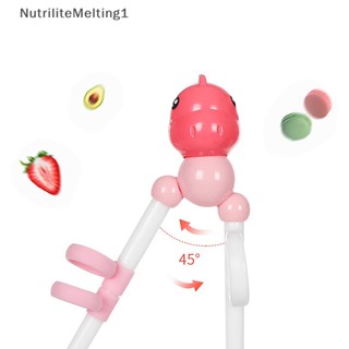 [NutriliteMelting1] ช้อนส้อม ลายการ์ตูน เสริมการเรียนรู้เด็ก 1 คู่ [TH]