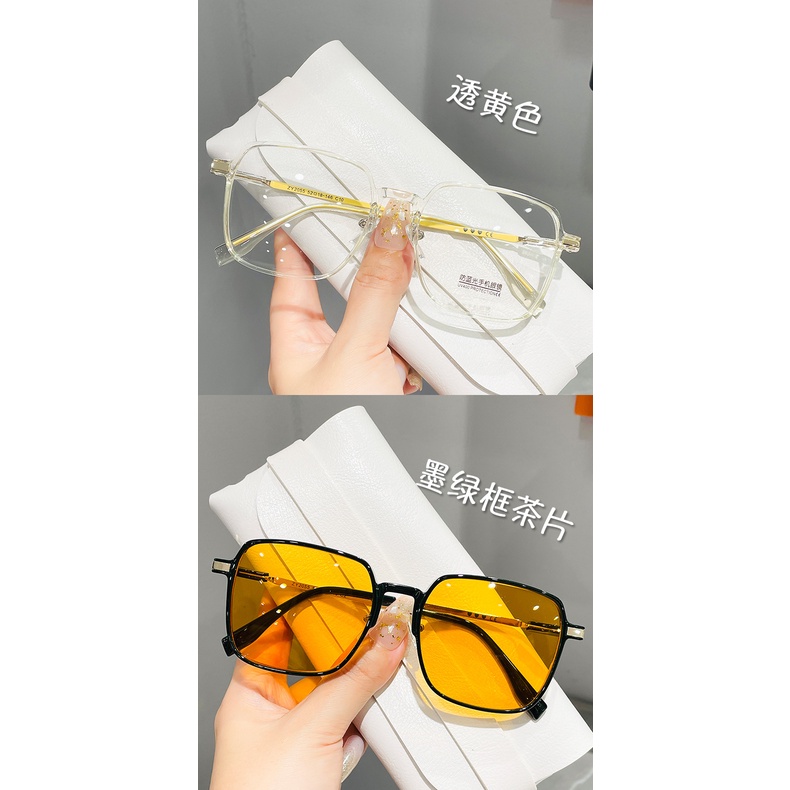 ⭐ใหม่!⭐แว่นตาสายตาสั้น 1.56 HD (-50, -75, -600) สีชมพู เลนส์สายตาสั้น แว่นกันแดด UV400 แฟชั่น แว่นตาแต่งหน้า กรอบใหญ่ กรอบแว่นตาเวอร์ชั่นเกาหลี แว่นตาป้องกันรังสีอัลตราไวโอเลต