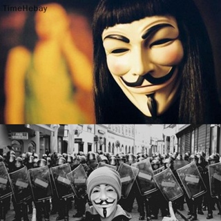 Timehebay หน้ากากแฟนซี ลาย Anonymous Vendetta Guy Fawkes Hacker สําหรับผู้ใหญ่ ปาร์ตี้ฮาโลวีน EN