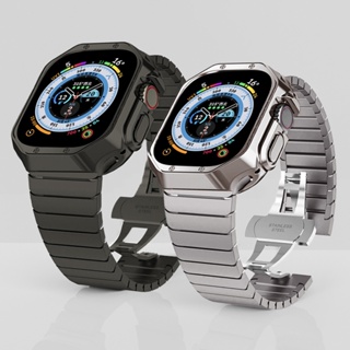 สายนาฬิกาข้อมือ สเตนเลส TPU พร้อมสายข้อมือ สําหรับ iWatch Ultra 49 มม. 8 7 45 มม. 41 มม. iWatch 6 SE 5 4 3 42 44 มม. 38 40 มม.