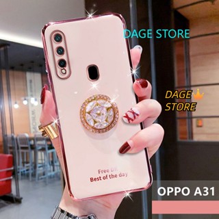 สําหรับ OPPO A31 / A31 2020 เคสโทรศัพท์ ชุบไฟฟ้า วิบวับ คริสตัล ที่ยึด เคส TPU นิ่ม ฝาหลัง