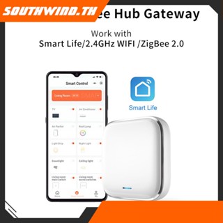 ฮอต！ Tuya Smart Gateway Wireless ZigBee Multi Mode Internet Of Things Gateway Home Control Center Wifi Bluetooth Compatible Support Voice Control