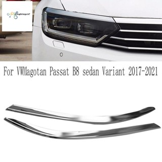 แถบครอบไฟหน้ารถยนต์ แบบเปลี่ยน สําหรับ VW Magotan Passat B8 Sedan Variant 2017-2021 2 ชิ้น