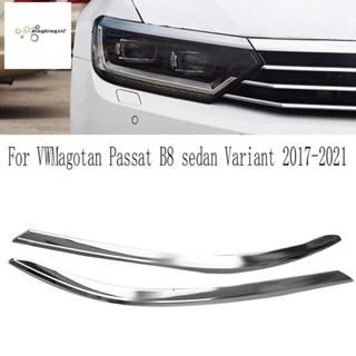 แถบครอบไฟหน้ารถยนต์ แบบเปลี่ยน สําหรับ VW Magotan Passat B8 Sedan Variant 2017-2021 2 ชิ้น