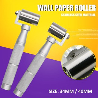 New Metal Steel DIY Hand Tool Wall Paper Pressure Seam Roller Home Decor Paper